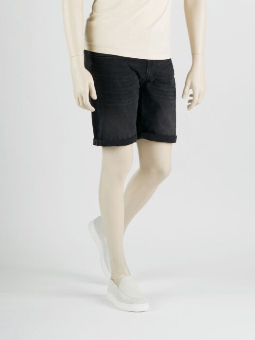 247Jeans Palm Slim Short SH02 Dark Grey Denim Used Men Slim Fit