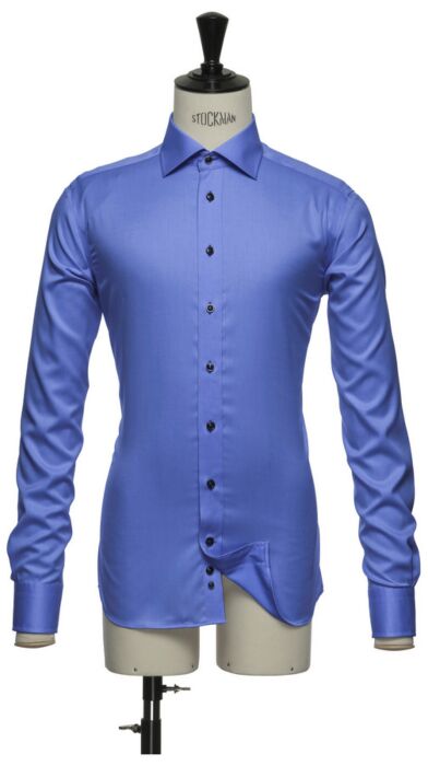 J.Harvest & Frost Gb01 Twill Hemd Regular Fit Heren Middenblauw