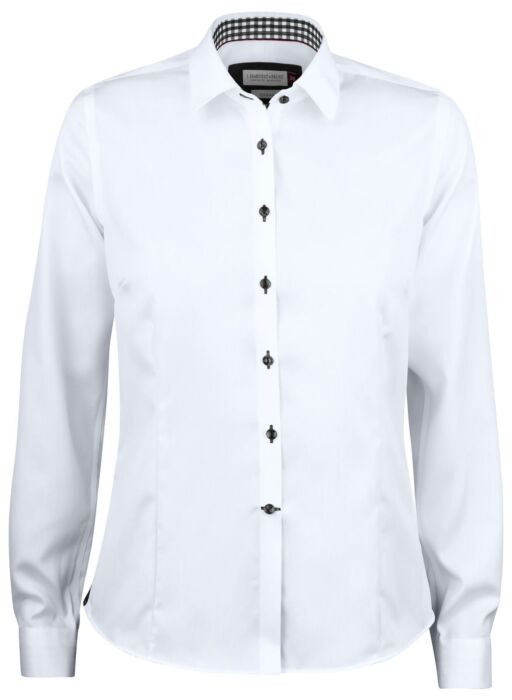 J.Harvest & Frost Rb20 Twill Hemd Dames Wit/Zwart