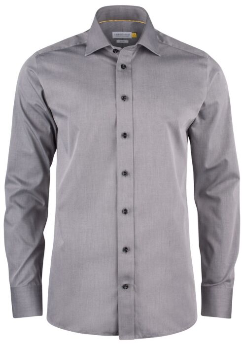 J.Harvest & Frost Yb50 Twill Hemd Slim Fit Heren Grijs