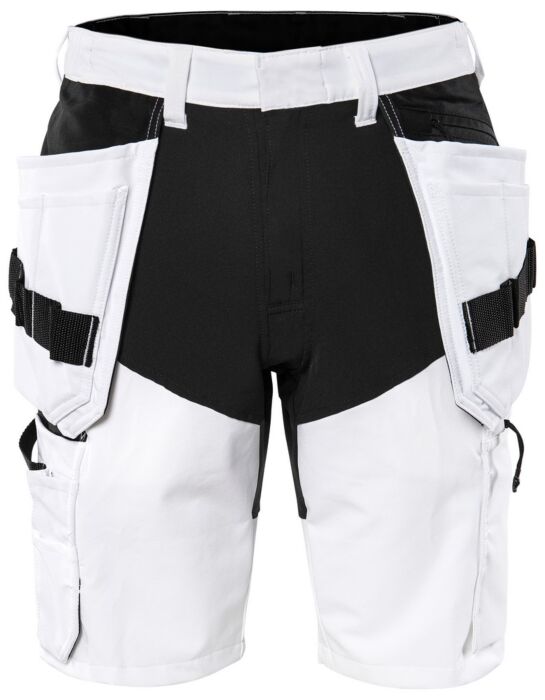 Fristads Korte broek stretch 2762 LWS Wit/Zwart
