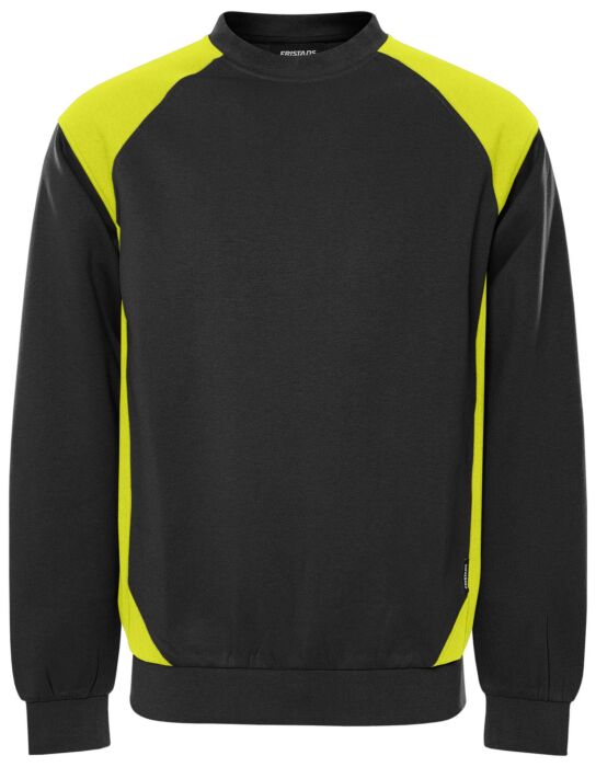 Fristads Sweater 7148 GSM Zwart/Hi-Vis Geel