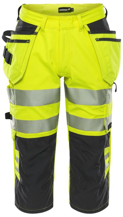 Fristads Hogezichtbaarheids 3/4 broek klasse 2 2666 GSTP Hi-Vis Geel/Zwart