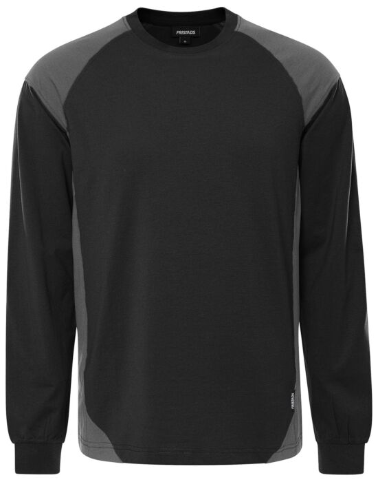 Fristads Heavy T-shirt lange mouw 7071 GTM Zwart/Grijs