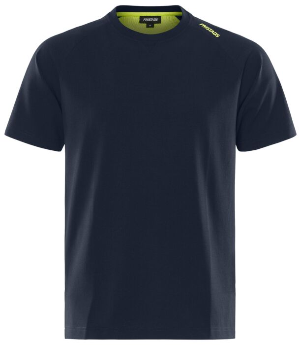 Fristads Heavy stretch T-shirt 7553 GTME Donker Marineblauw/Hi-Vis Geel