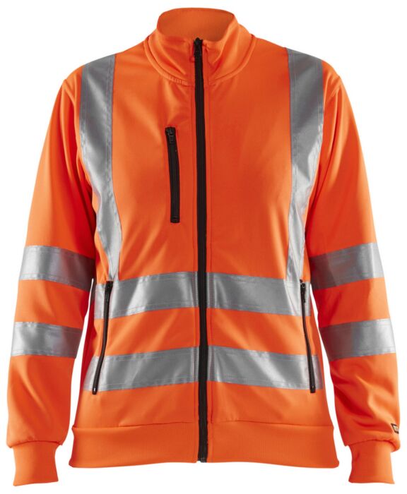 Blåkläder 3308-1974 Dames Sweatshirt met rits High Vis High Vis Oranje