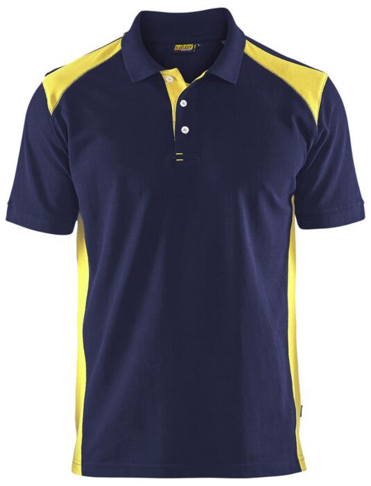 Blåkläder 3324-1050 Piqué Polo Marine/High Vis Geel