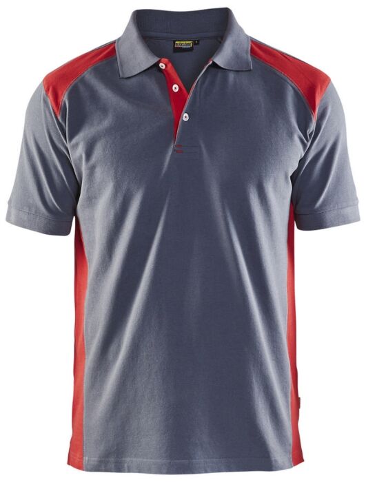 Blåkläder 3324-1050 Piqué Polo Grijs/Rood