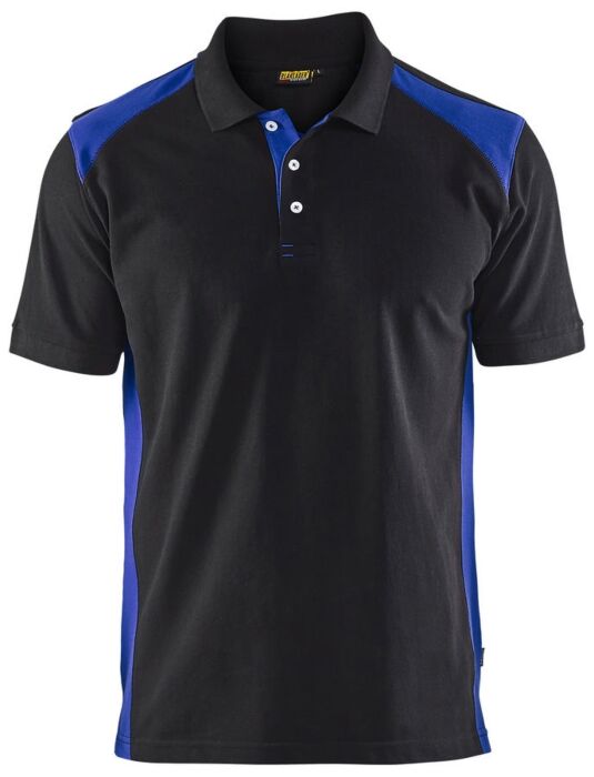 Blåkläder 3324-1050 Piqué Polo Zwart/Korenblauw