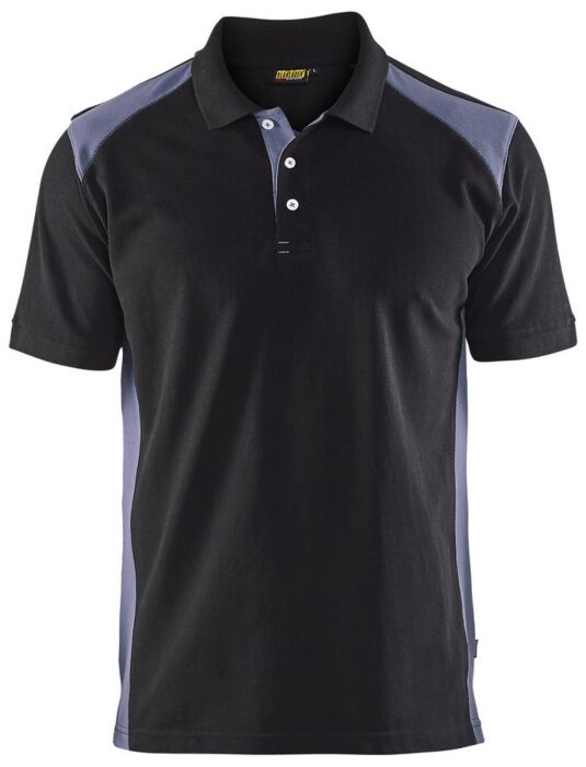 Blåkläder 3324-1050 Piqué Polo Zwart/Grijs