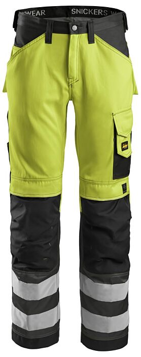 Snickers 3333 High-Vis Werkbroek Klasse 2 High-Vis Geel/Zwart