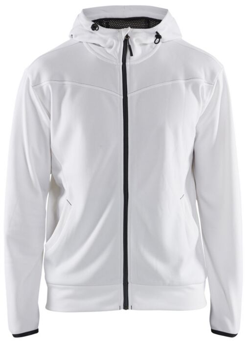 Blåkläder 3363-2526 Hooded sweatshirt met rits Wit/Donkergrijs