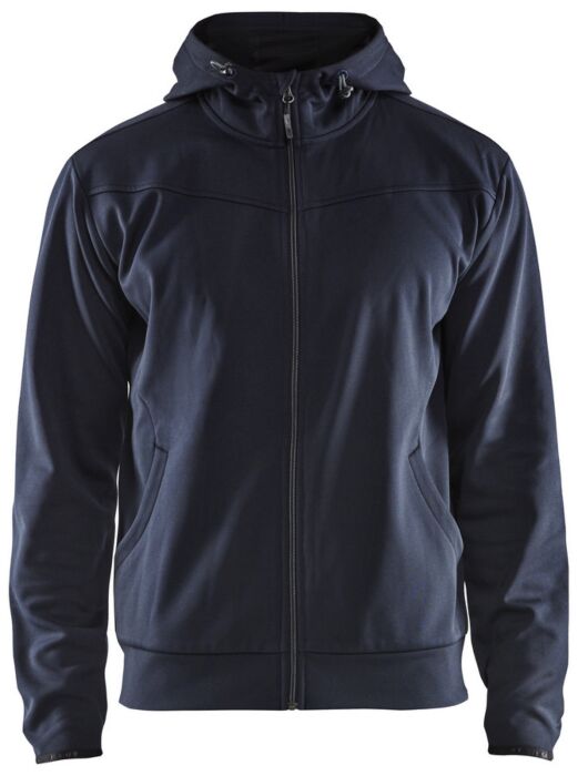 Blåkläder 3363-2526 Hooded sweatshirt met rits Donker marineblauw/Zwart