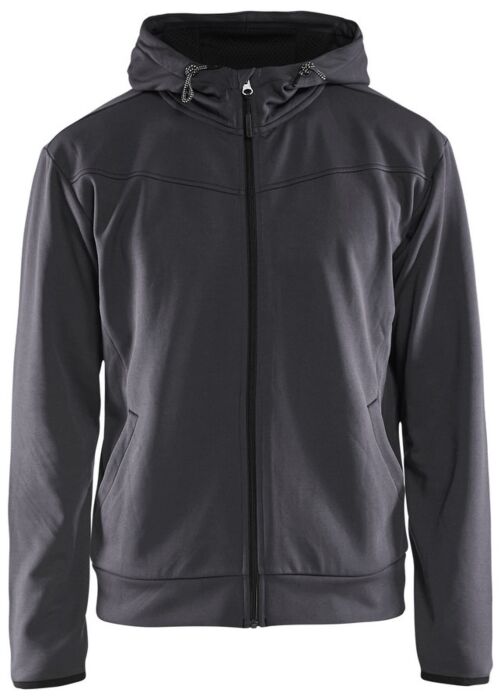 Blåkläder 3363-2526 Hooded sweatshirt met rits Medium grijs/Zwart