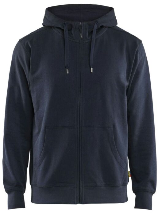 Blåkläder 3366-1158 Hooded Sweatshirt met rits katoen Donker marineblauw