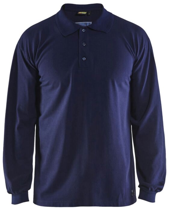 Blåkläder 3374-1741 Vlamvertragende Polo Piqué lange mouwen Marineblauw