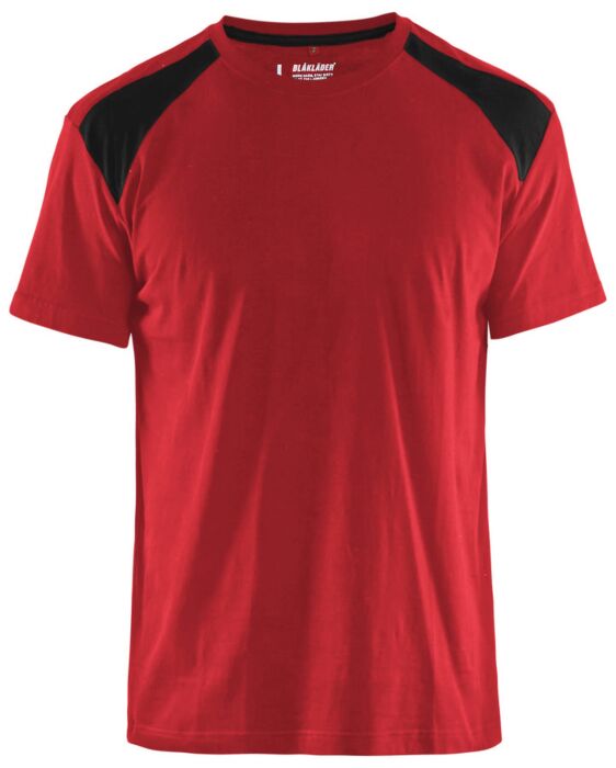 Blåkläder 3379-1042 T-shirt bi-colour Rood/Zwart