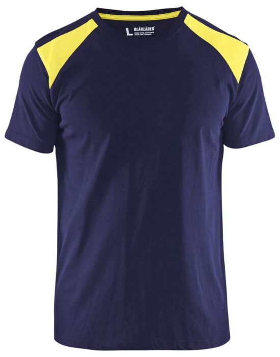 Blåkläder 3379-1042 T-shirt bi-colour Marine/High Vis Geel