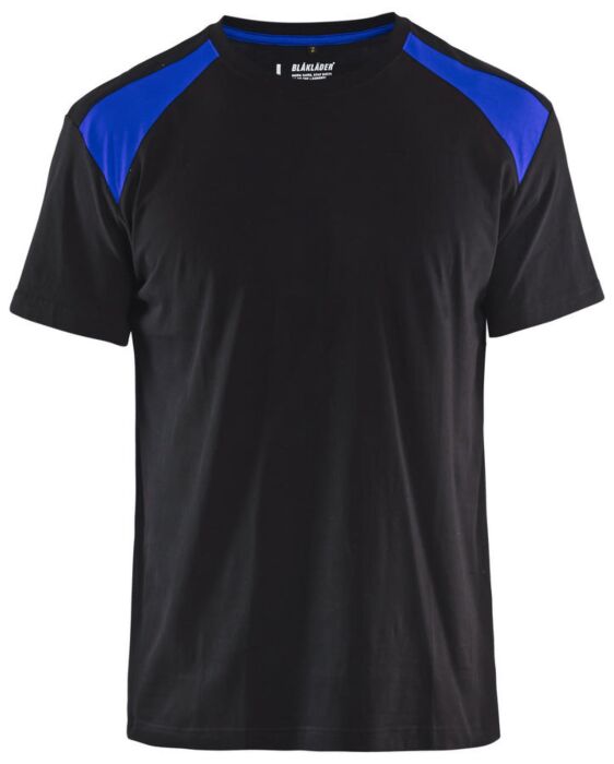 Blåkläder 3379-1042 T-shirt bi-colour Zwart/Korenblauw