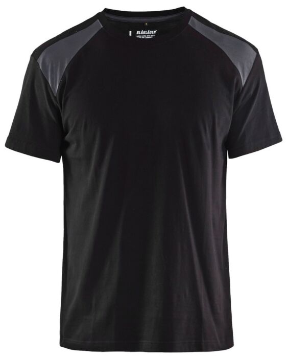 Blåkläder 3379-1042 T-shirt bi-colour Zwart/Medium grijs