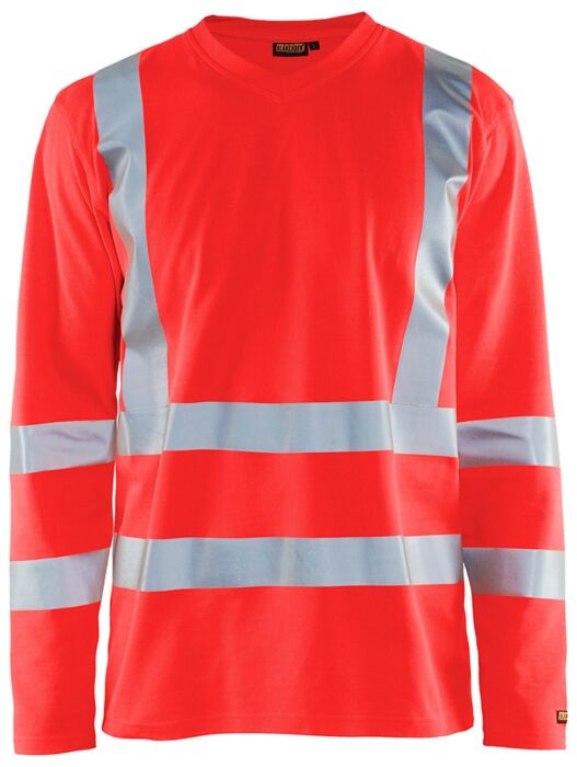 Blåkläder 3381-1070 UV-T-shirt lange mouwen High Vis High Vis Rood