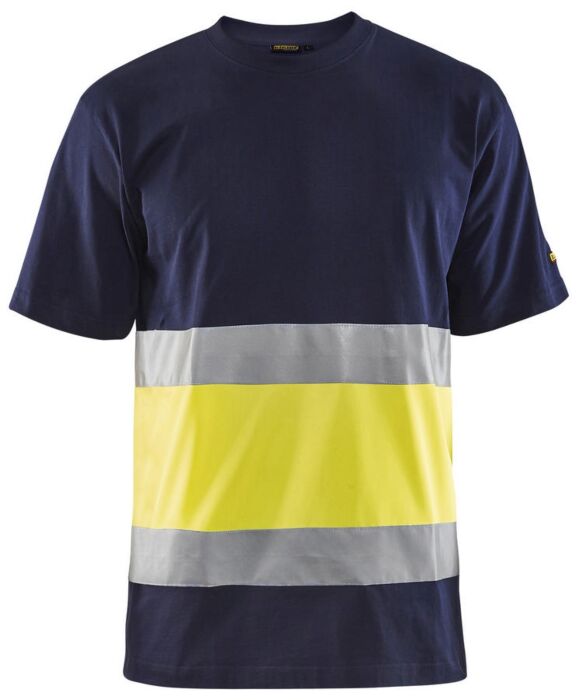 Blåkläder 3387-1030 T-shirt High Vis Marine/High Vis Geel