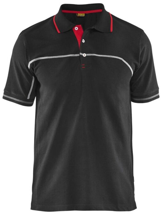 Blåkläder 3389-1050 Poloshirt Zwart/Rood