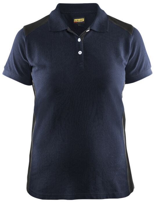 Blåkläder 3390-1050 Dames poloshirt Donker marineblauw/Zwart