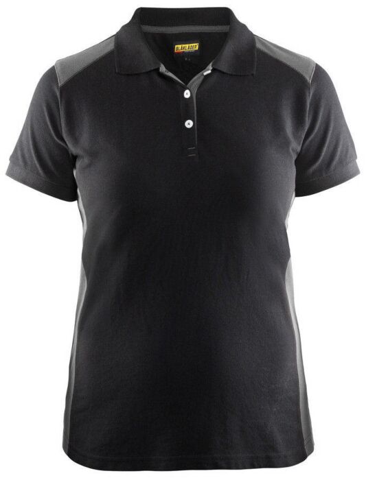 Blåkläder 3390-1050 Dames polo piqué Zwart/Grijs