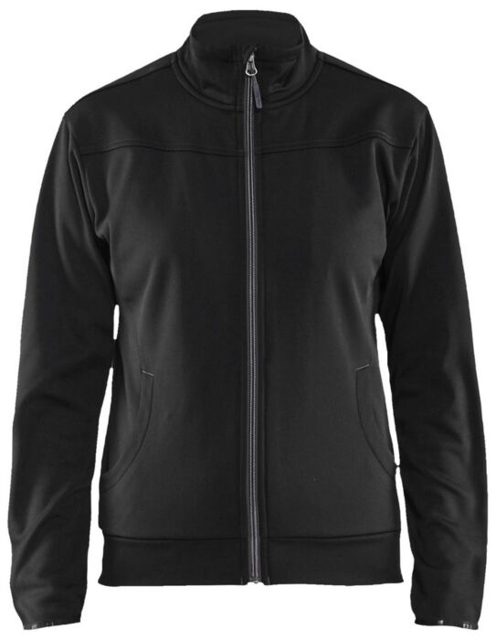 Blåkläder 3394-2526 Dames service sweatshirt met rits Zwart/Donkergrijs