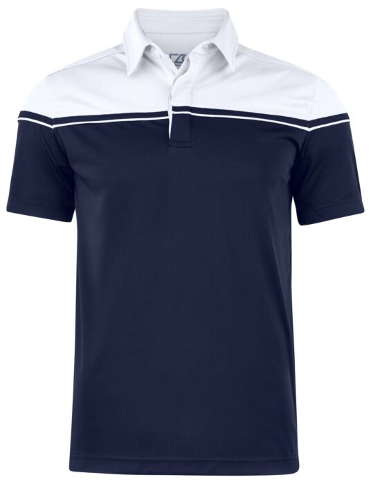 Cutter & Buck Seabeck Polo Heren Dark Navy/Wit