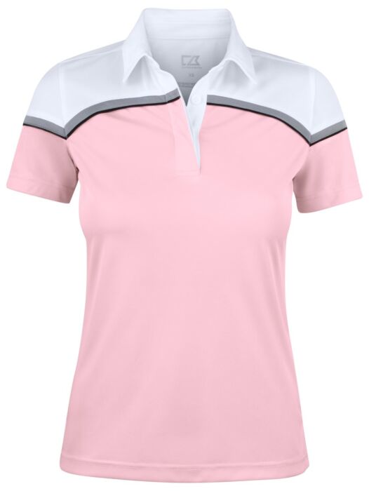 Cutter & Buck Seabeck Polo Dames Lichtroze/Wit