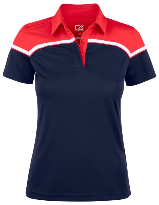 Cutter & Buck Seabeck Polo Dames Dark Navy/Red