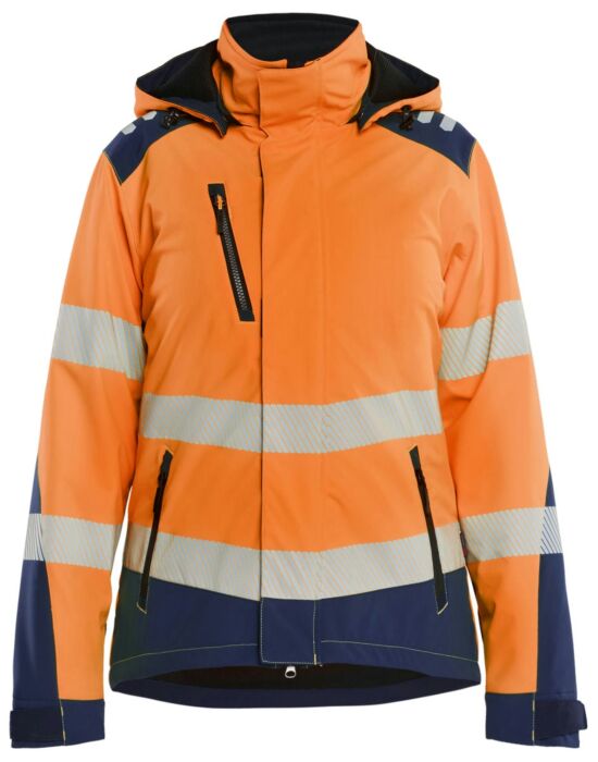 Blåkläder 4401-2513 Dames Softshell Winterjas High Vis High Vis Oranje/Marineblauw
