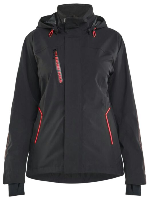 Blåkläder 4403-1917 Dames Shell Jack Stretch Zwart/Rood