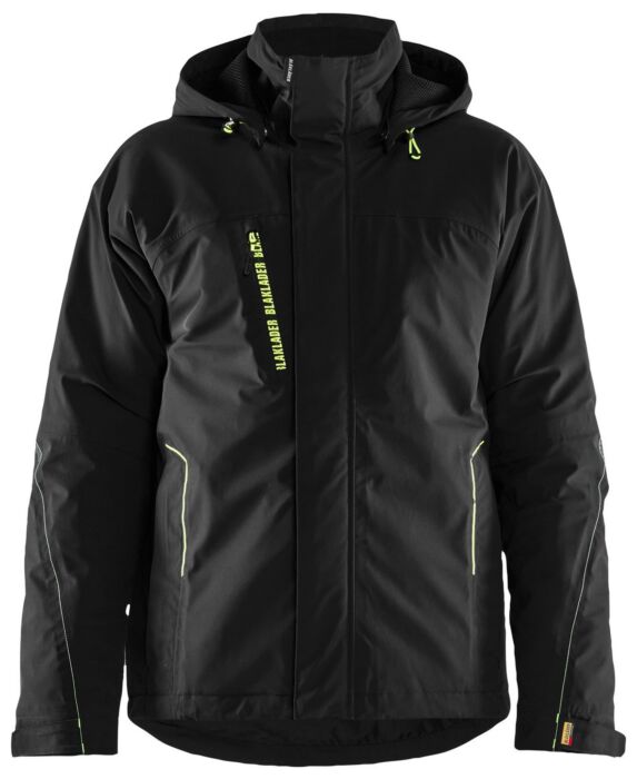 Blåkläder 4408-1917 Dames Lichtgewicht winterjas 4-weg stretch Zwart/High Vis Geel