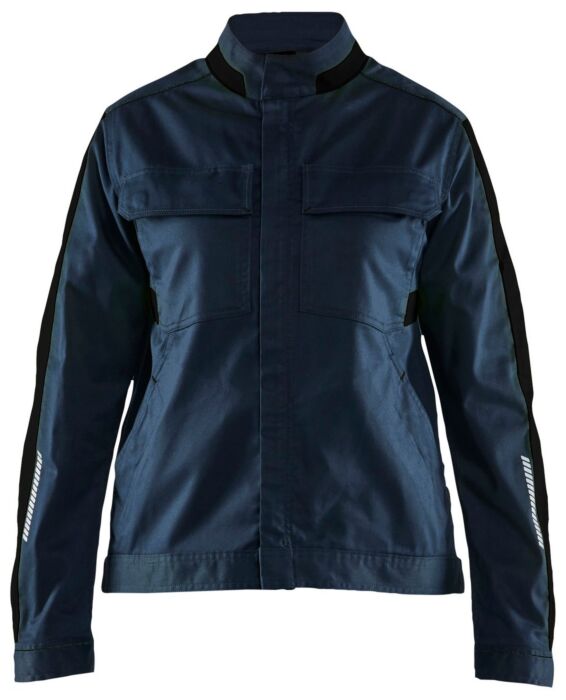 Blåkläder 4443-1832 Dames Industrie jack stretch Donker marineblauw/Zwart