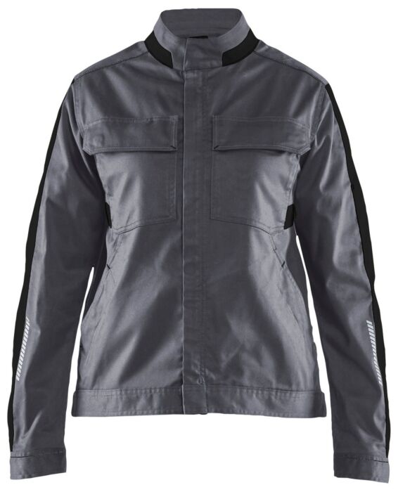 Blåkläder 4443-1832 Dames Industrie jack stretch Medium grijs/Zwart