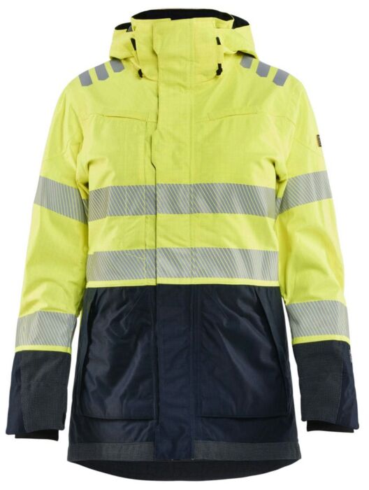 Blåkläder 4449-1532 Dames Multinorm Shell jack High Vis Geel/Marineblauw