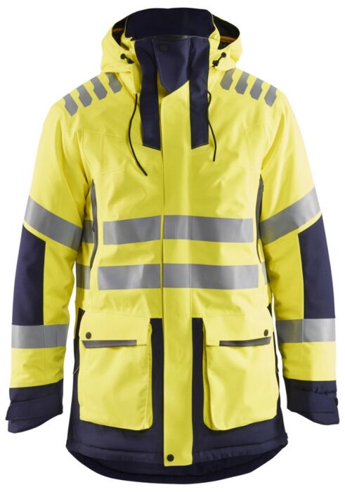 Blåkläder 4469-1921 High Vis Parka Evolution Geel/Marineblauw
