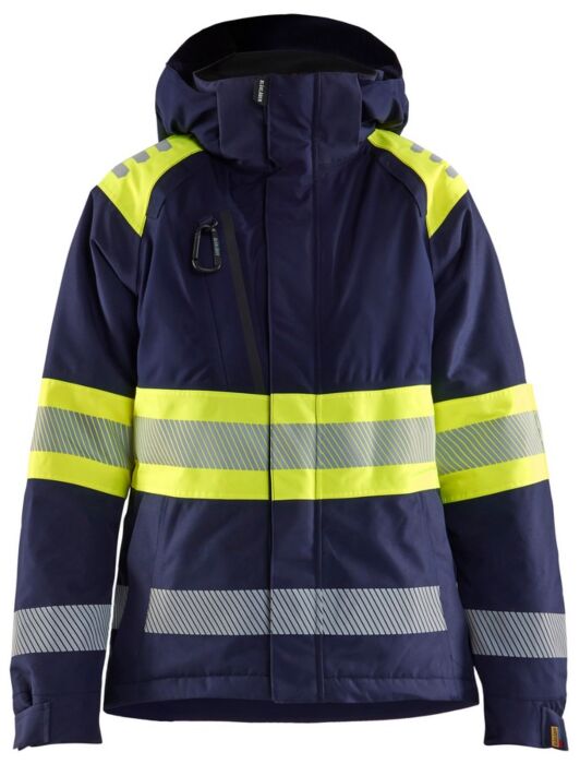 Blåkläder 4470-1977 Dames Winterjas High Vis Marine/High Vis Geel