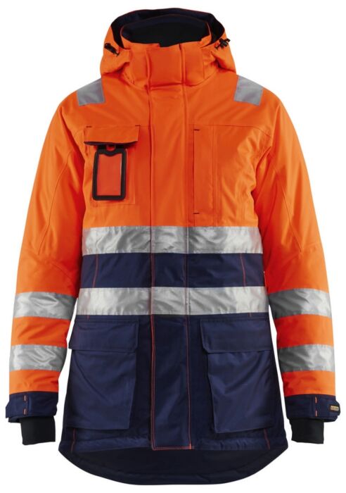Blåkläder 4472-1987 Dames winterparka High Vis High Vis Oranje/Marineblauw