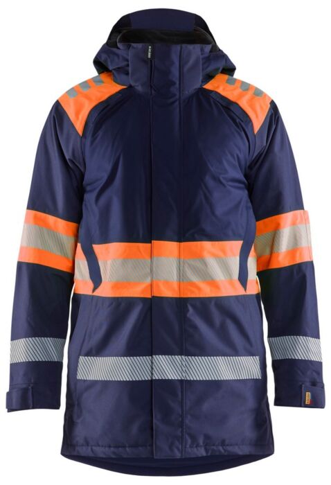 Blåkläder 4485-1977 Winterparka High Vis Marineblauw/Oranje