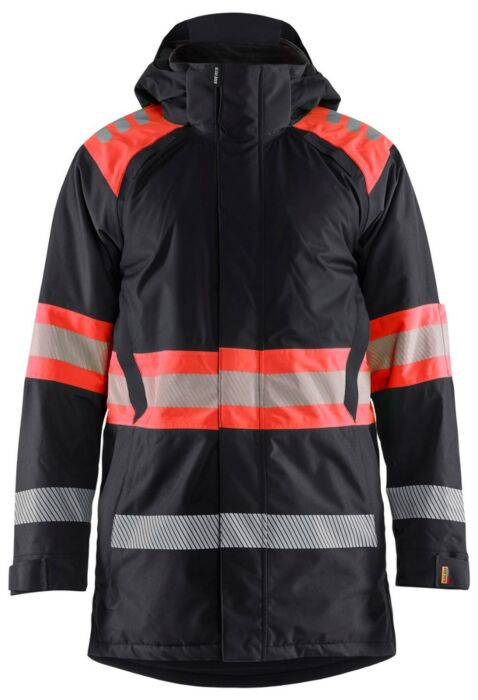 Blåkläder 4485-1977 Winterparka High Vis Zwart/High Vis Rood