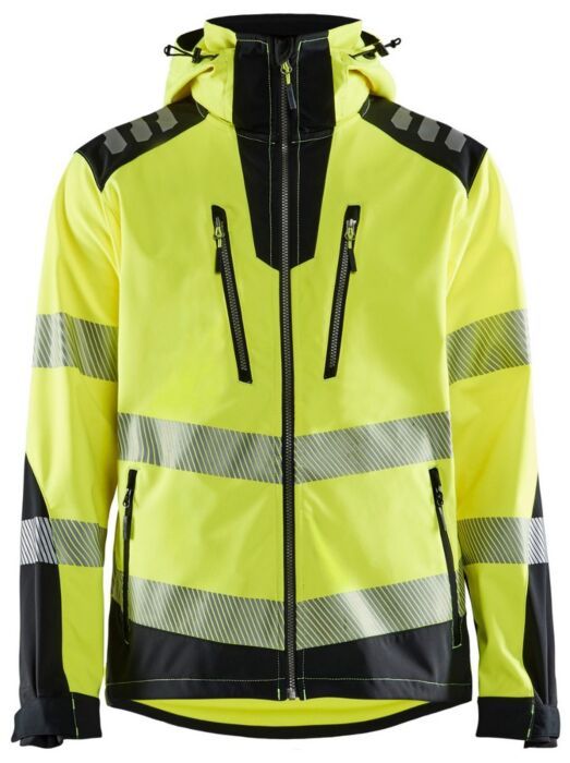 Blåkläder 4491-2513 Softshell jack High Vis High Vis Geel/Zwart