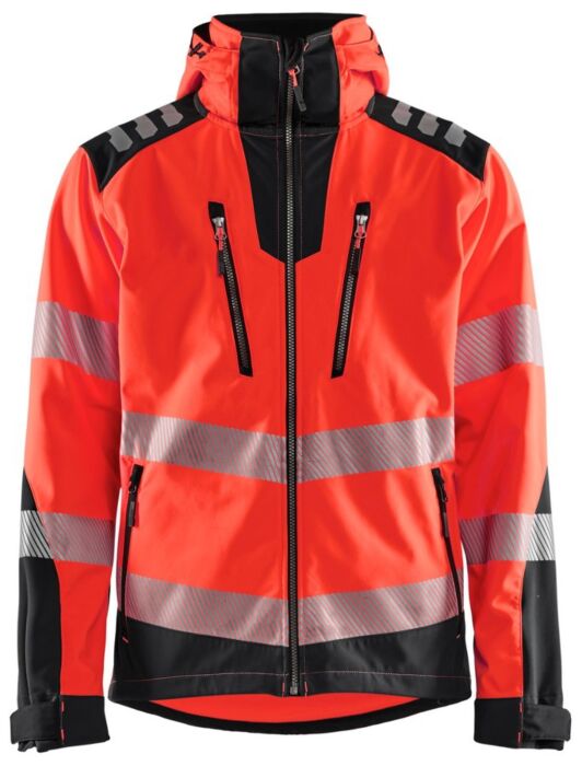 Blåkläder 4491-2513 Softshell jack High Vis High Vis Rood/Zwart