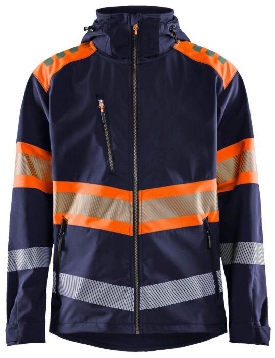 Blåkläder 4494-2513 Softshell jack High Vis Marineblauw/Oranje