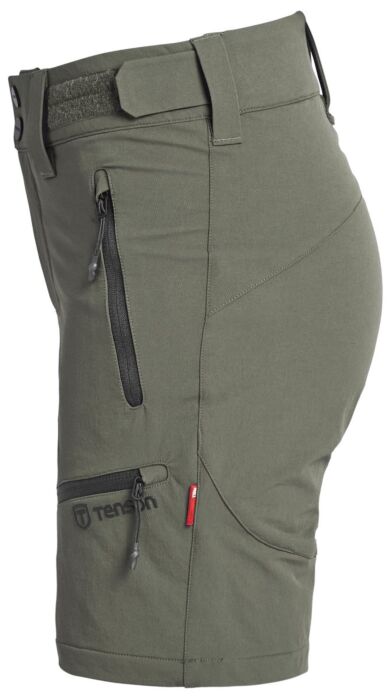 Tenson Txlite Flex Shorts Women Dames Donker Olijfgroen