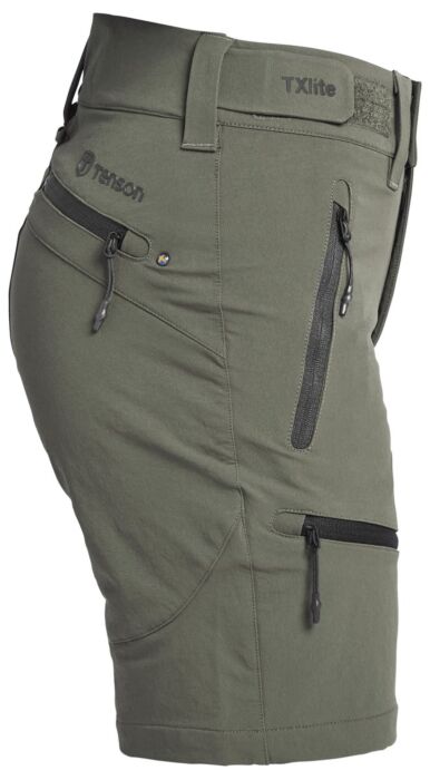 Tenson Txlite Flex Shorts Women Dames Donker Olijfgroen