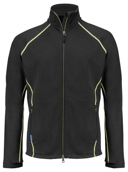 Projob 3317 Sweater Met Lange Rits Heren Zwart/Geel